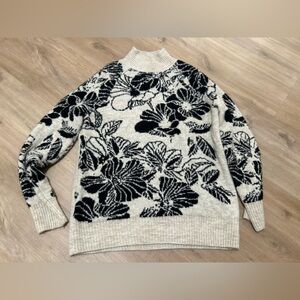 Liz Claiborne Floral Mock Neck Sweater